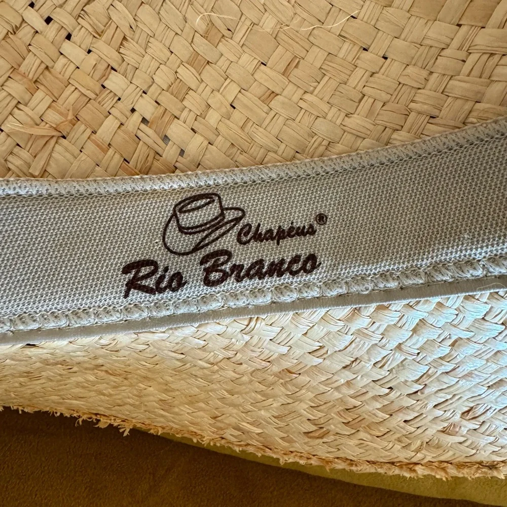 Chapeaus Rio Branco Brazil Straw Hat with Zebra Scarf